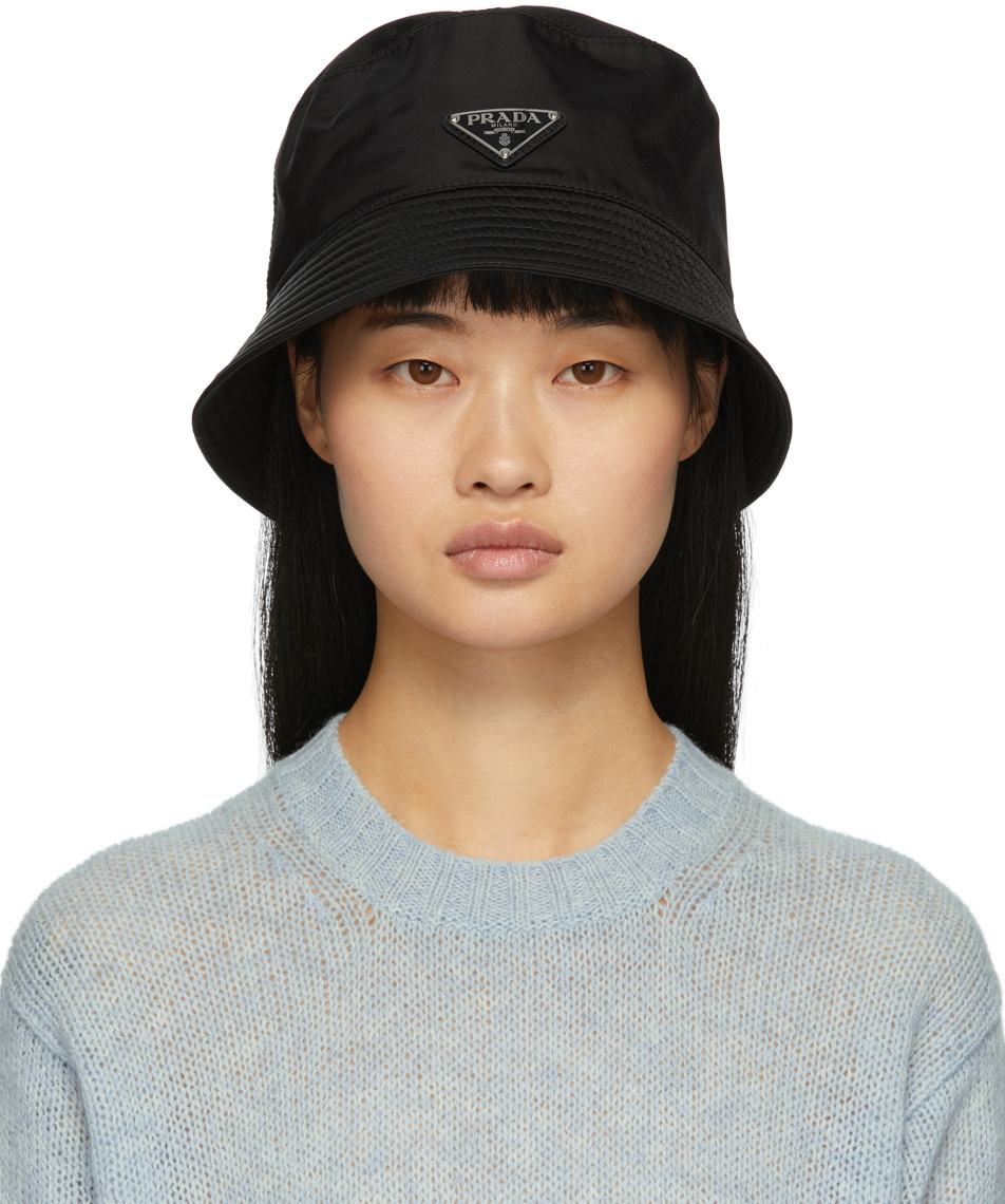 Prada: Black Nylon Bucket Hat | SSENSE