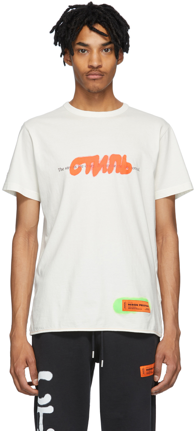 off white orange t shirt