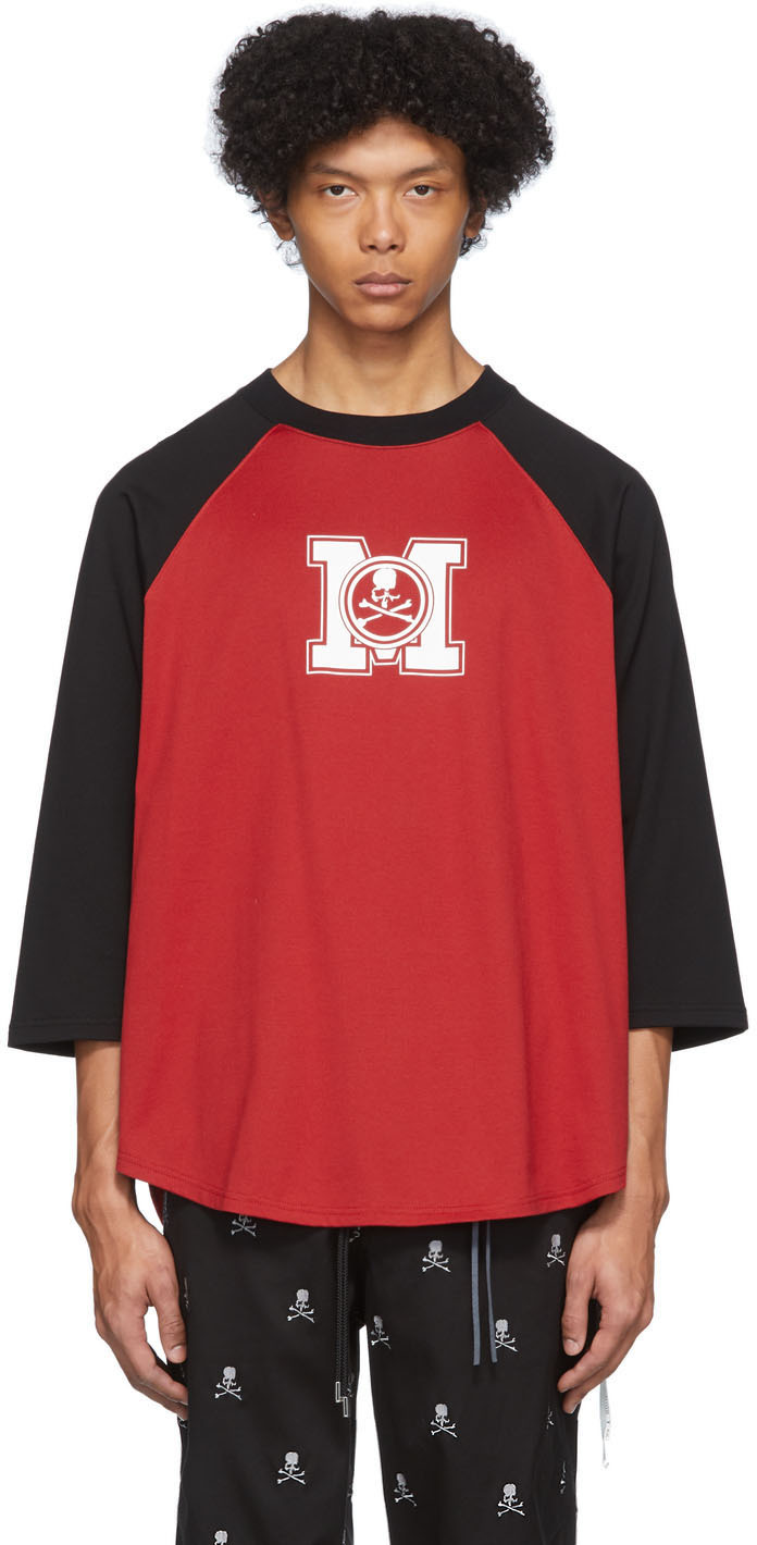 red baseball t shirt