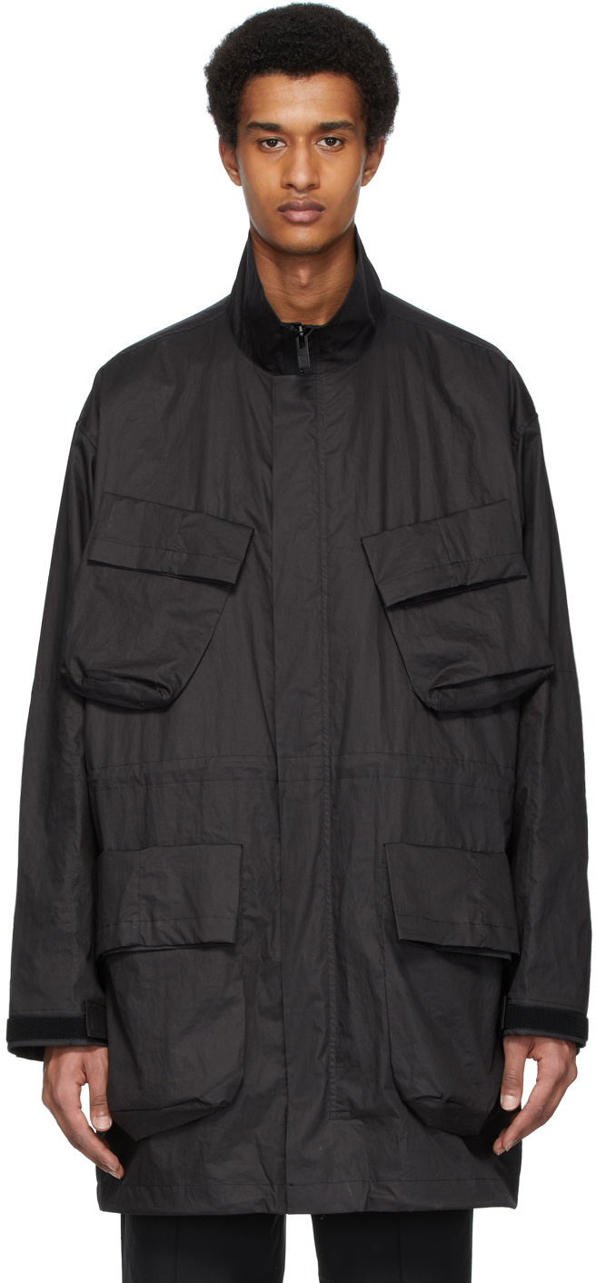 N.Hoolywood: Black Military Jacket | SSENSE Canada