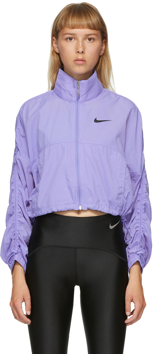Nike: Purple NSW Swoosh Jacket | SSENSE