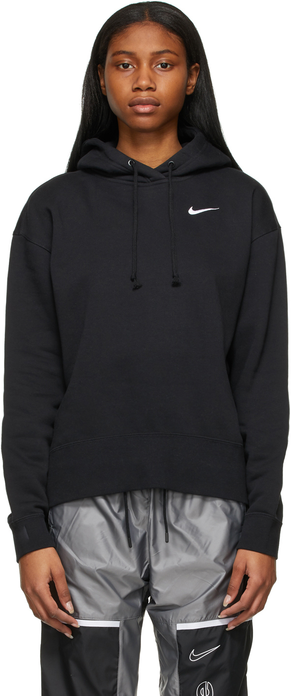 Black Sportswear Essential Cropped Hoodie by Nike on Sale