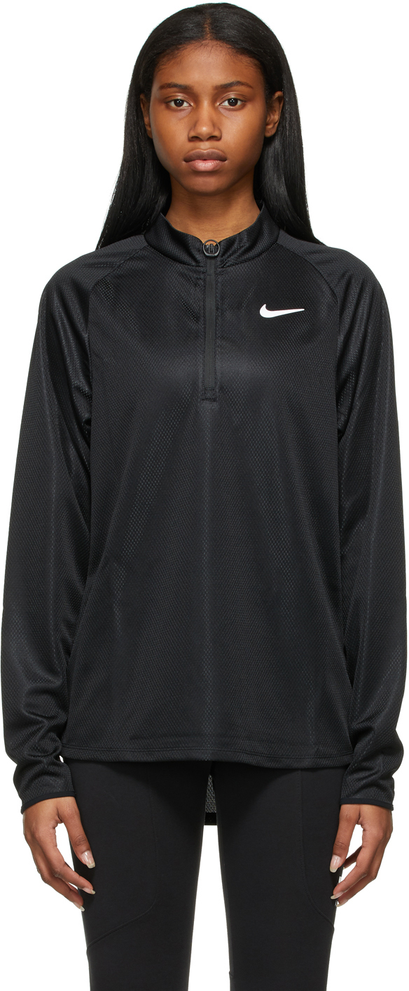 Nike Black NikeCourt Challenger Half-Zip Sweater