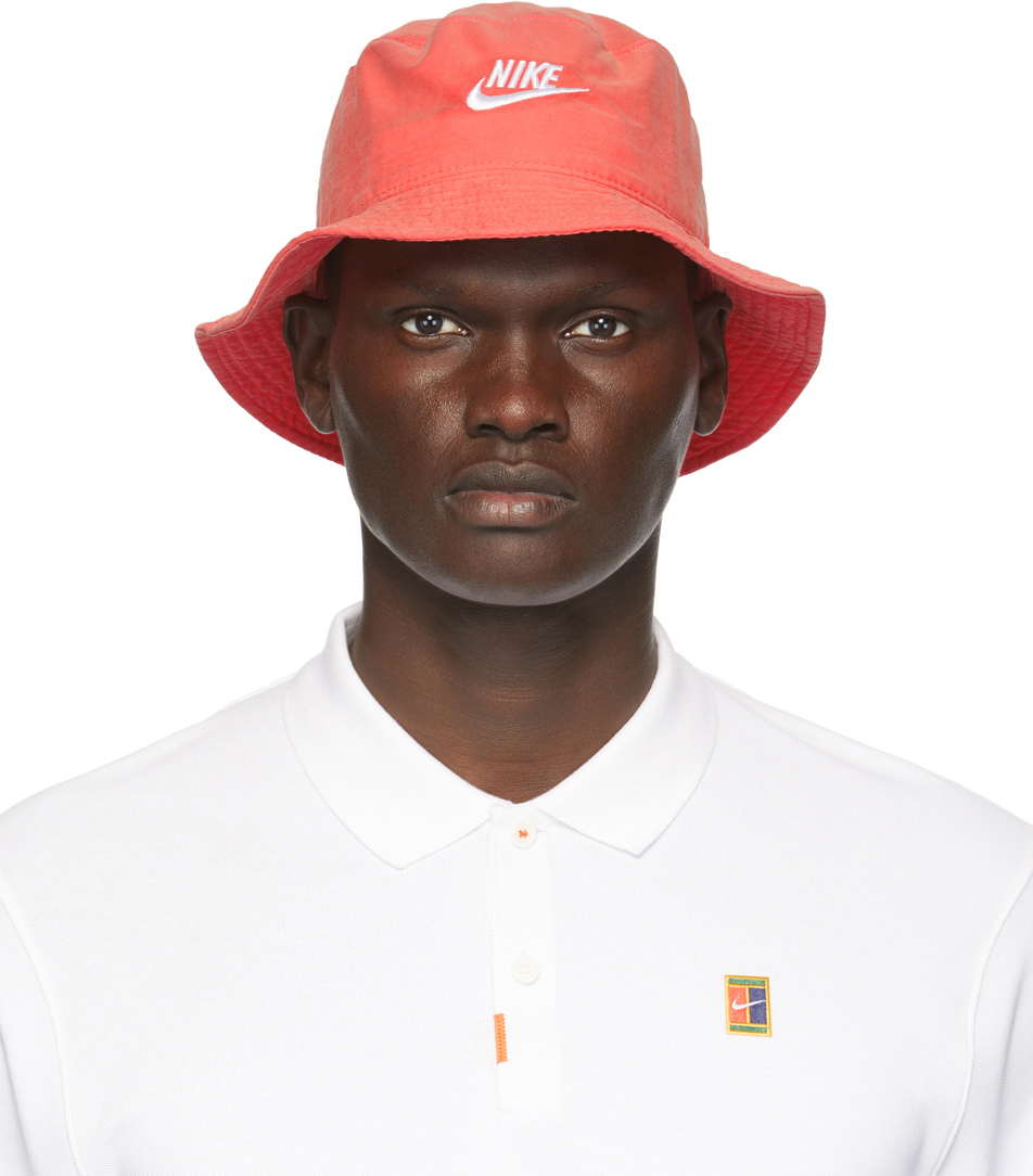 Nike: Red Washed NSW Bucket Hat | SSENSE