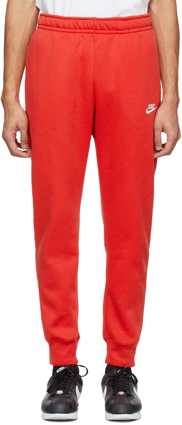 nike red joggers womens