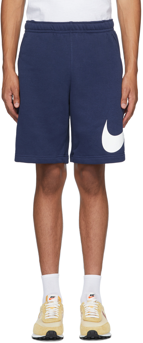 Nike: Navy Sportswear Club Shorts | SSENSE