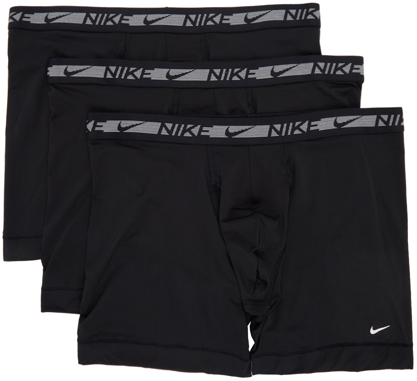 Nike: Three-Pack Black Flex Micro Boxer Briefs | SSENSE