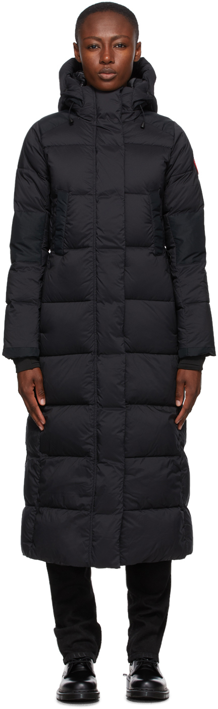 Canada Goose: Black Down Alliston Parka | SSENSE