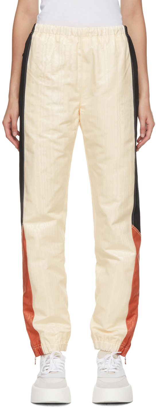 Off-White Moire Lounge Pants by Marine Serre on Sale