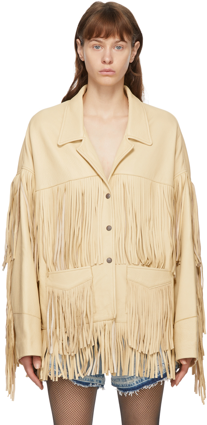 fringe white jacket