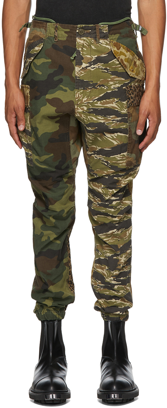 R13: Multicolor Camouflage Military Cargo Pants | SSENSE