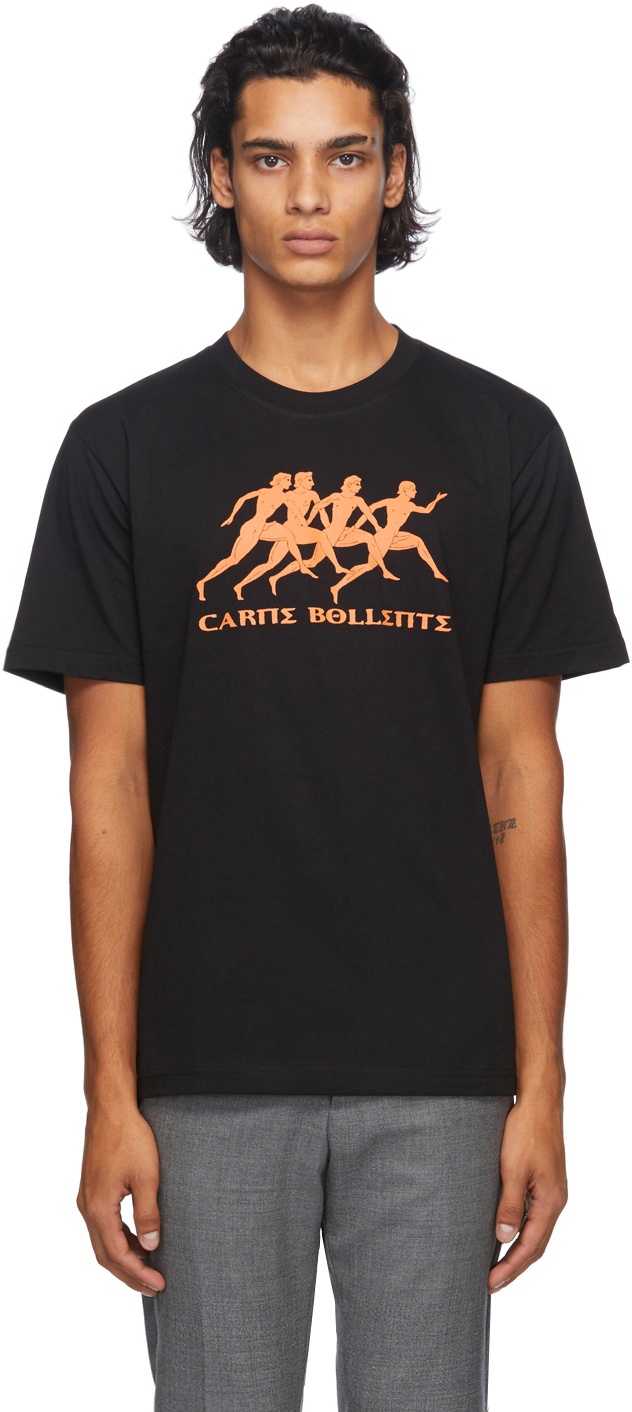 Carne Bollente: Black Jeux Olympipes T-Shirt | SSENSE