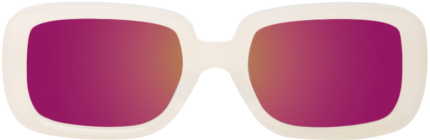 Doublet: White Square Flame Sunglasses | SSENSE