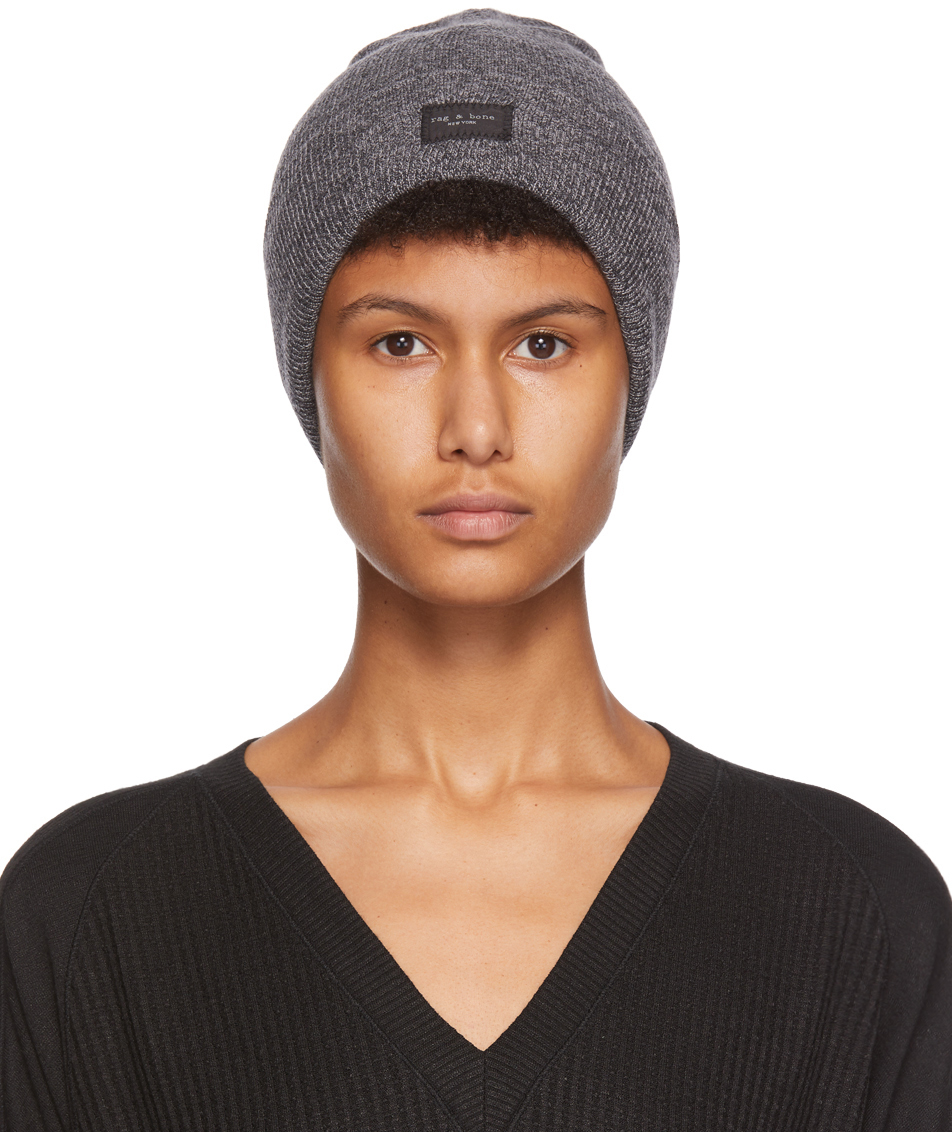 Grey Addison Beanie By Rag Bone On Sale