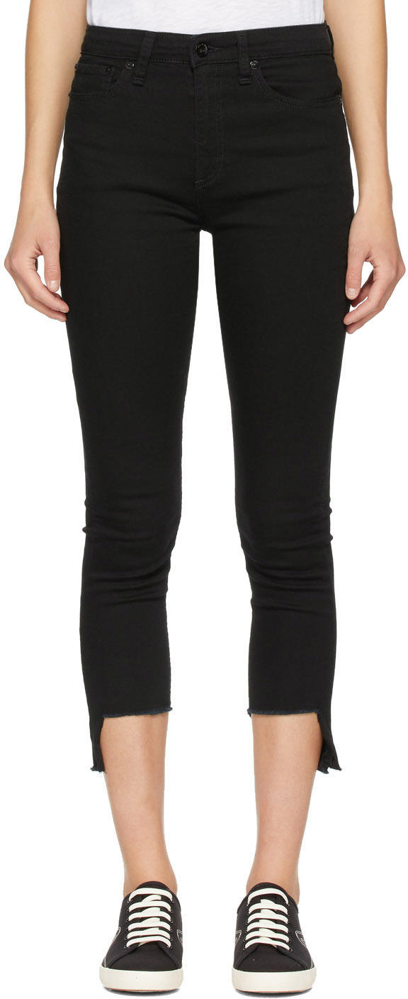 rag & bone: Black Nina Ankle Skinny Jeans | SSENSE