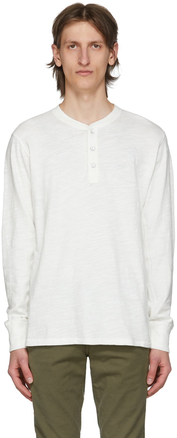 rag & bone White Classic Henley SSENSE Canada