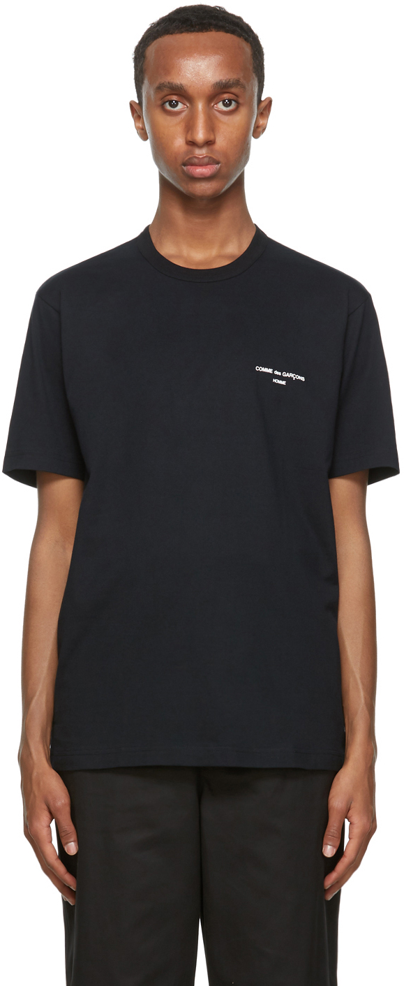Comme des Garçons Homme: Black Logo T-Shirt | SSENSE