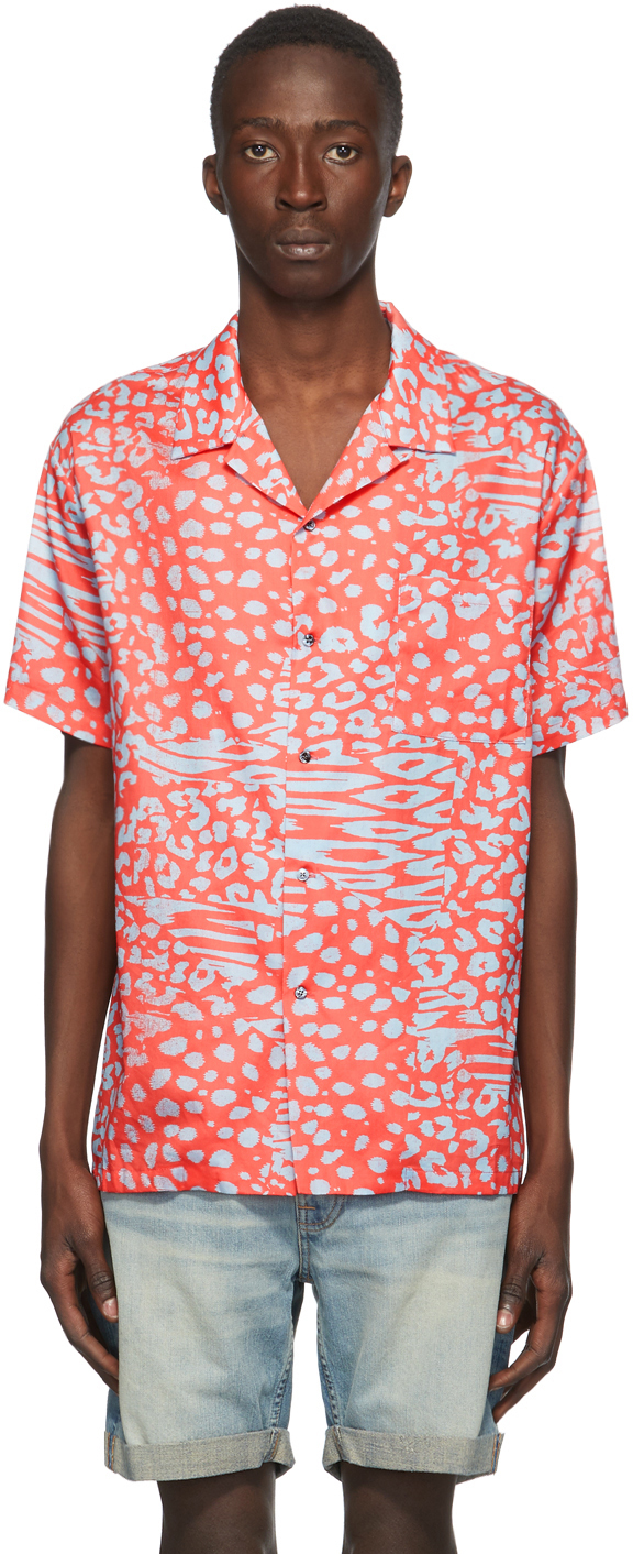 Double Rainbouu Red Liger Hawaiian Short Sleeve Shirt