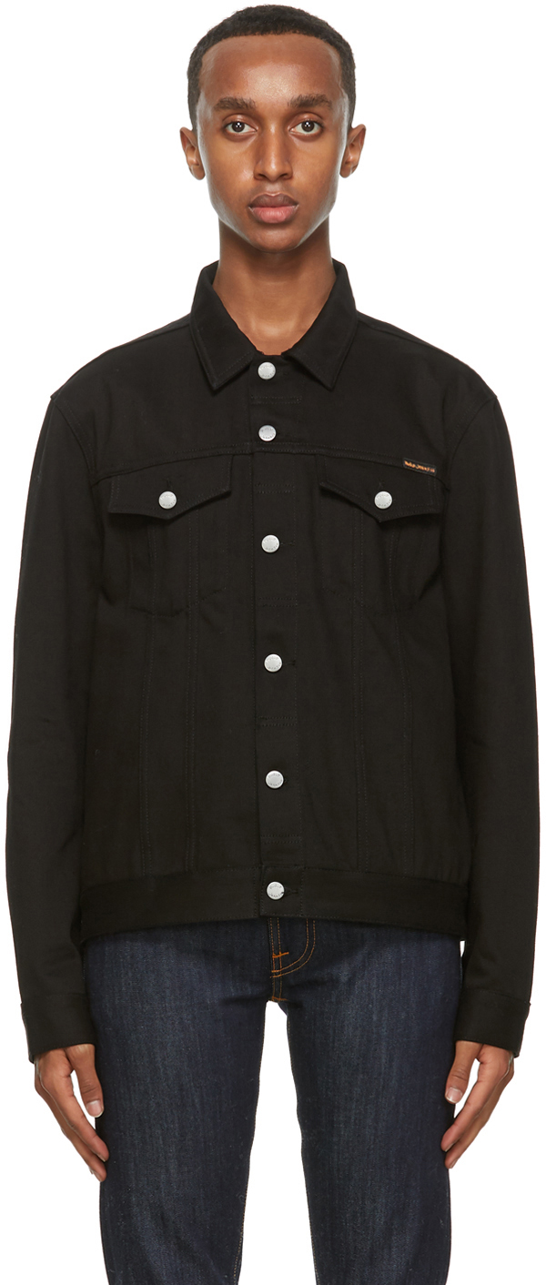 Nudie Jeans: Black Jerry Denim Jacket | SSENSE UK