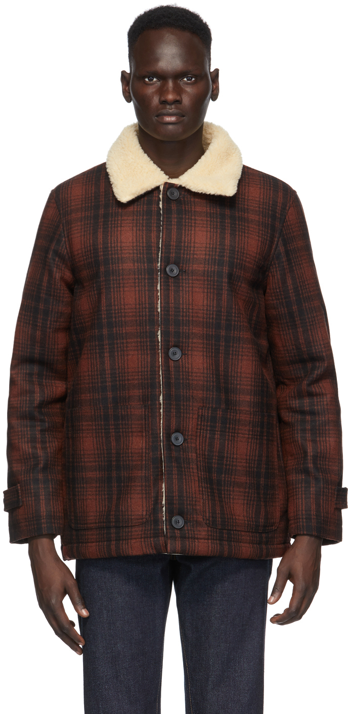 Nudie Jeans: Red Mangan Lumber Jacket | SSENSE