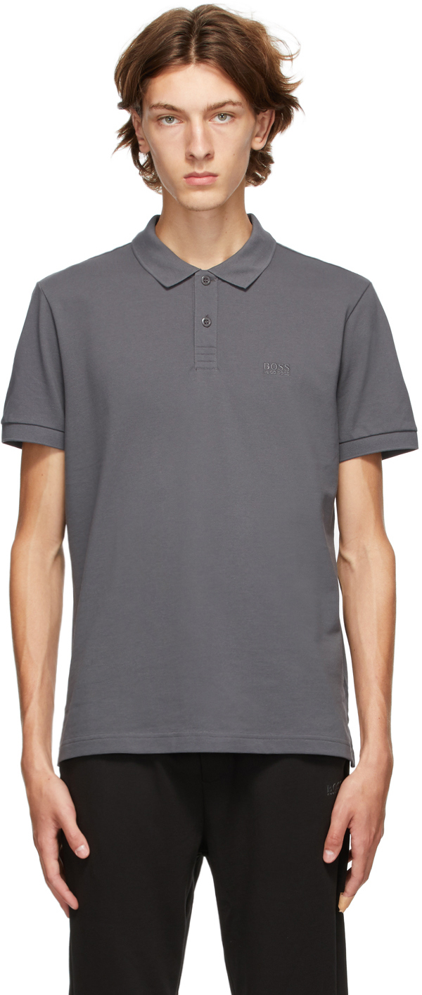 grey boss polo