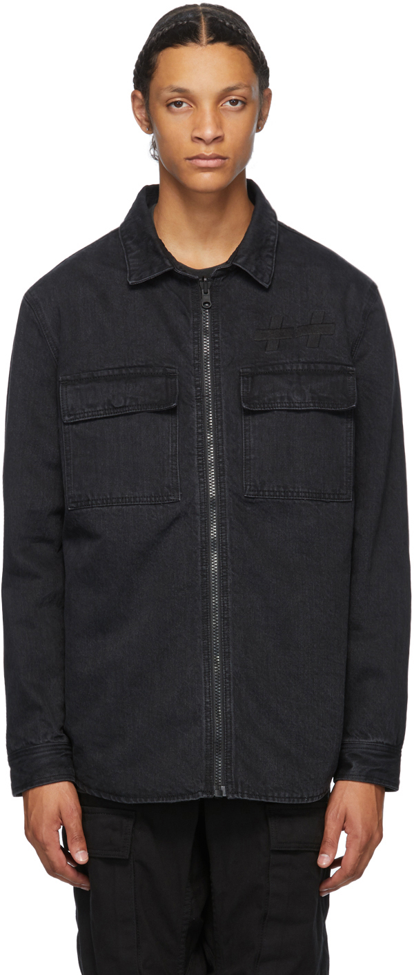 Ksubi: Reversible Black Hoodrat Krow Shirt Jacket | SSENSE