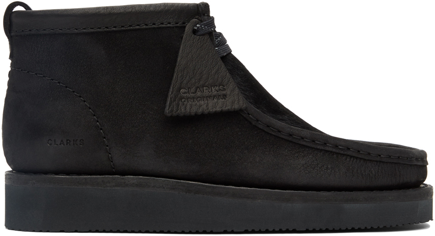 clarks originals black suede desert boots