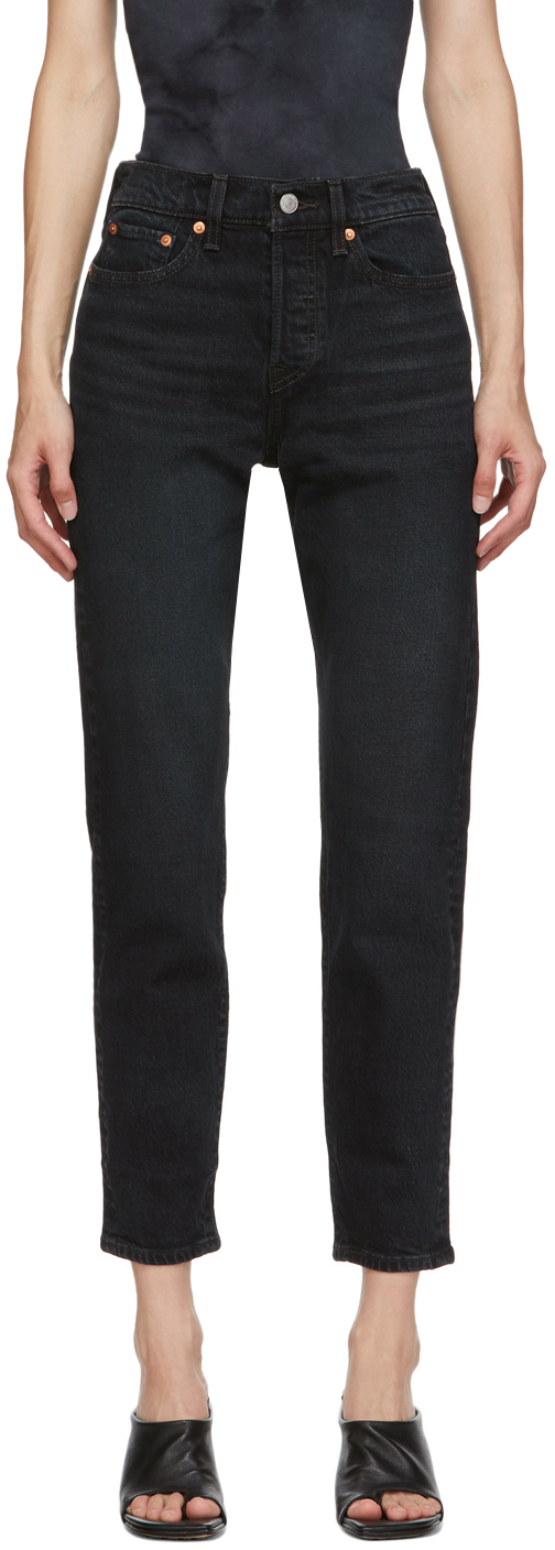 Levi's: Black Wedgie Fit Ankle Jeans | SSENSE UK