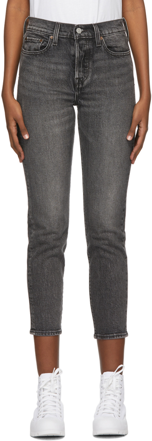 Levi's Grey Wedgie Fit Ankle Jeans