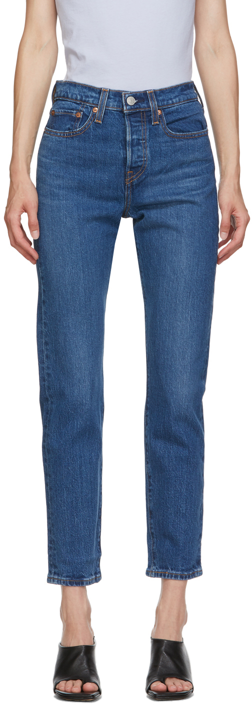 Blue Wedgie Fit Ankle Jeans by Levi's on Sale