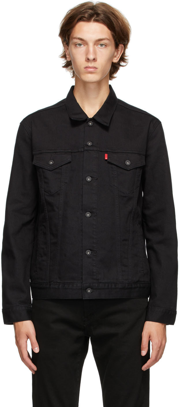 black denim trucker jacket