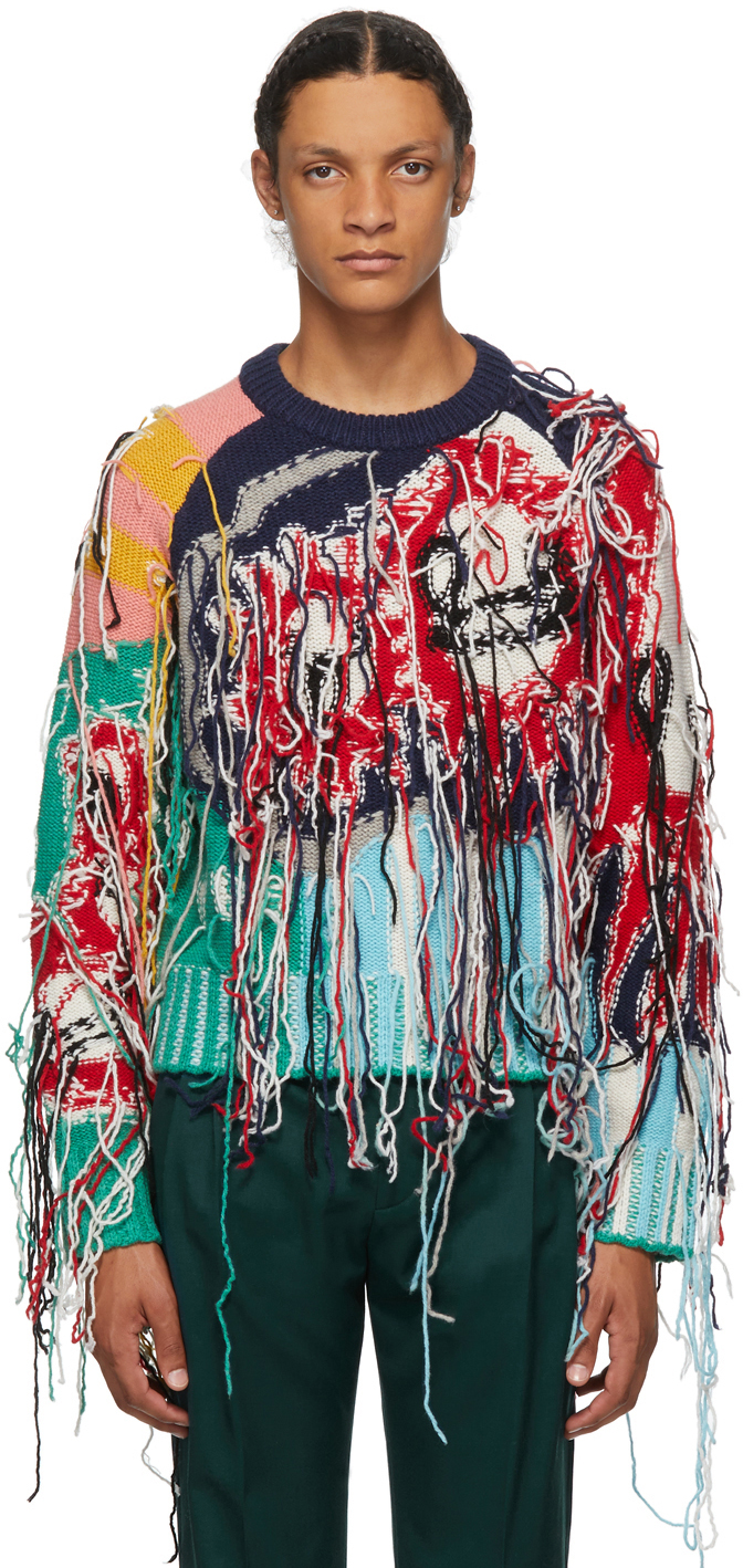 Charles Jeffrey Loverboy: Multicolor Guddle Tassle Sweater | SSENSE