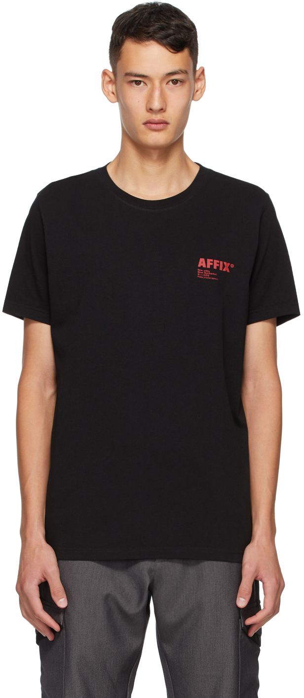 AFFXWRKS: Black Standardized Logo T-Shirt | SSENSE