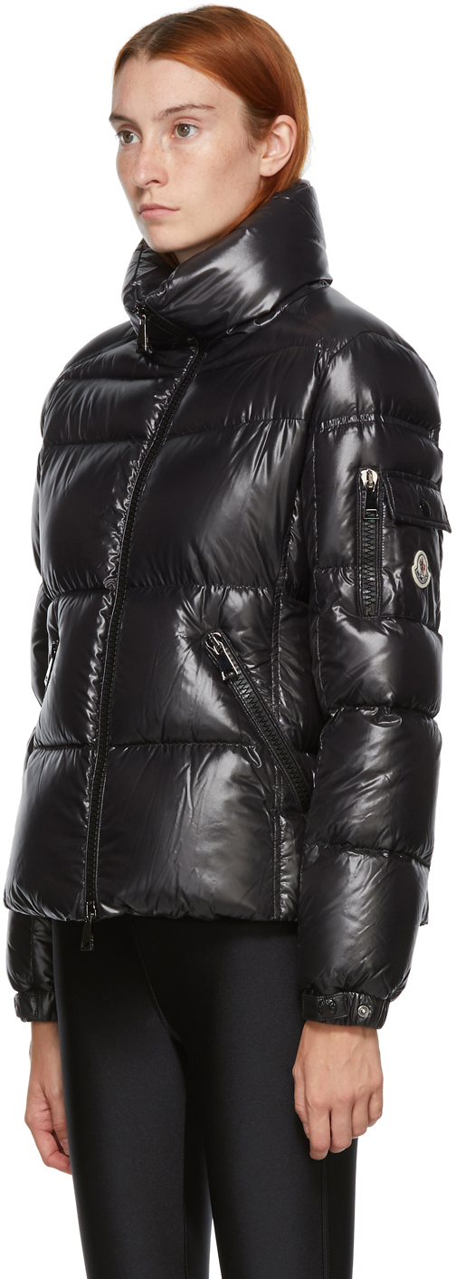 moncler shiny jacket with fur