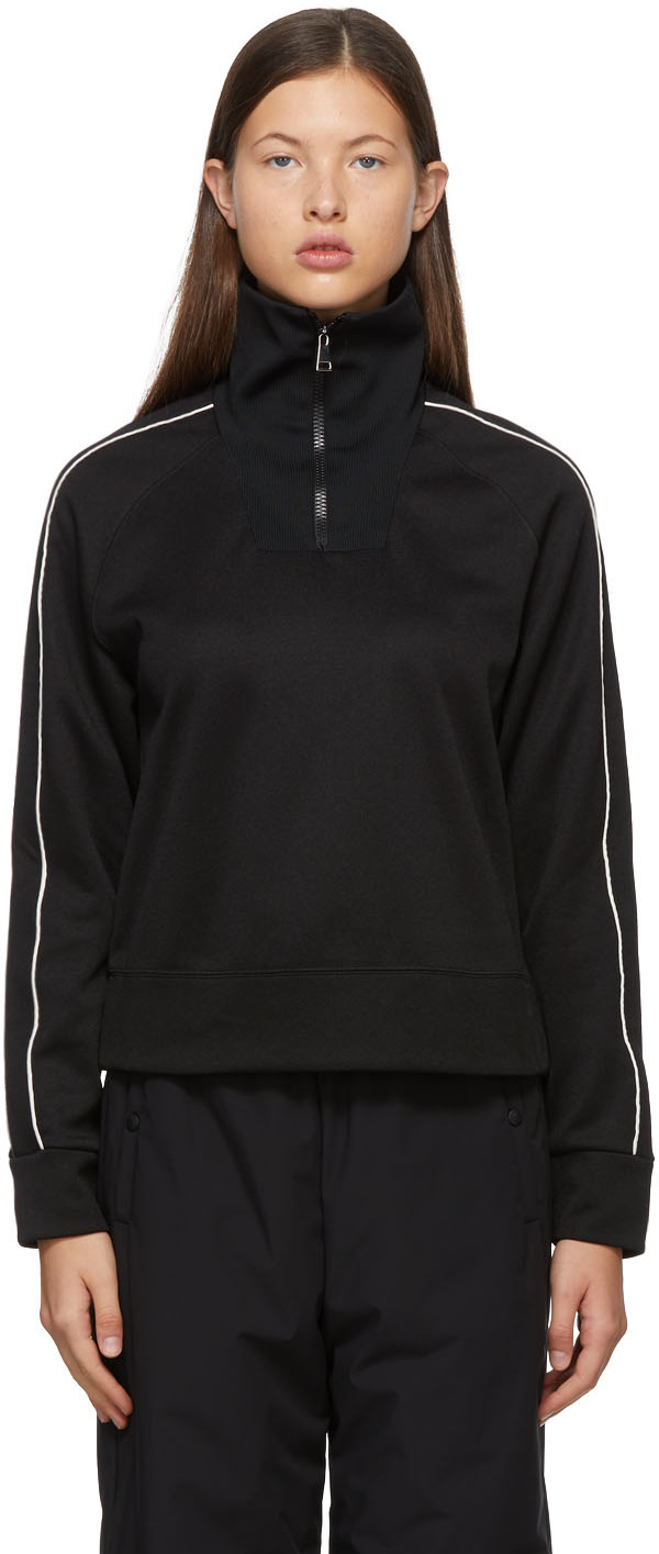 Moncler: Pull molletonné à demi 
