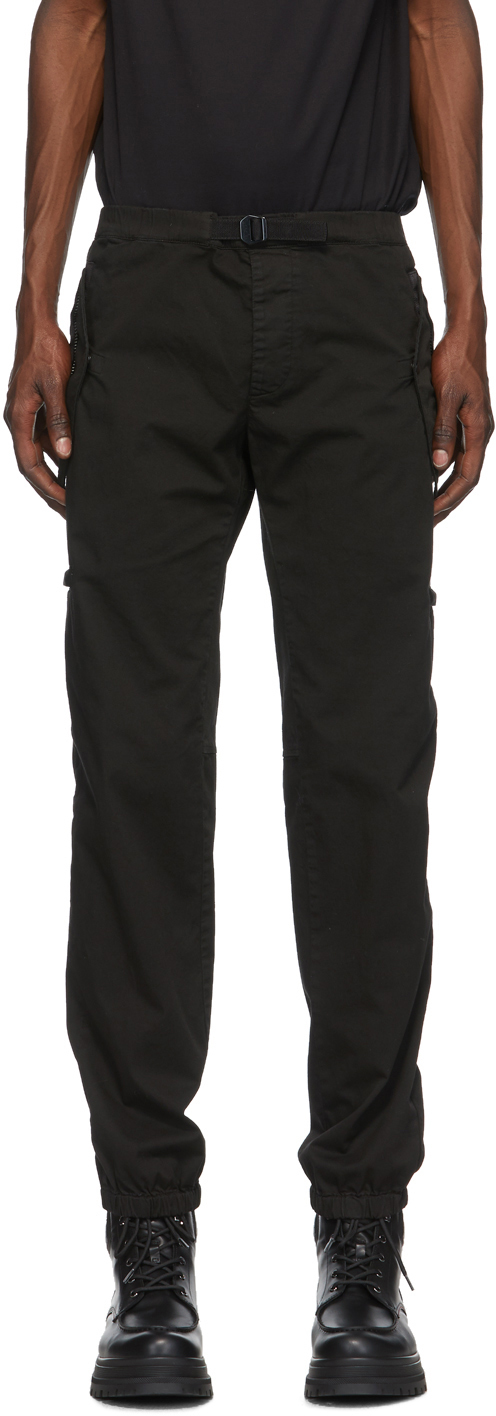 Moncler: Black Belted Cargo Pants | SSENSE Canada