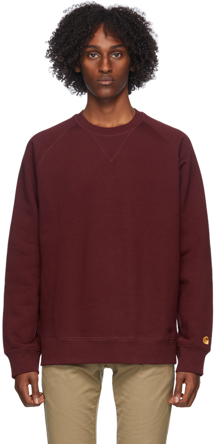 burgundy carhartt sweatshirt