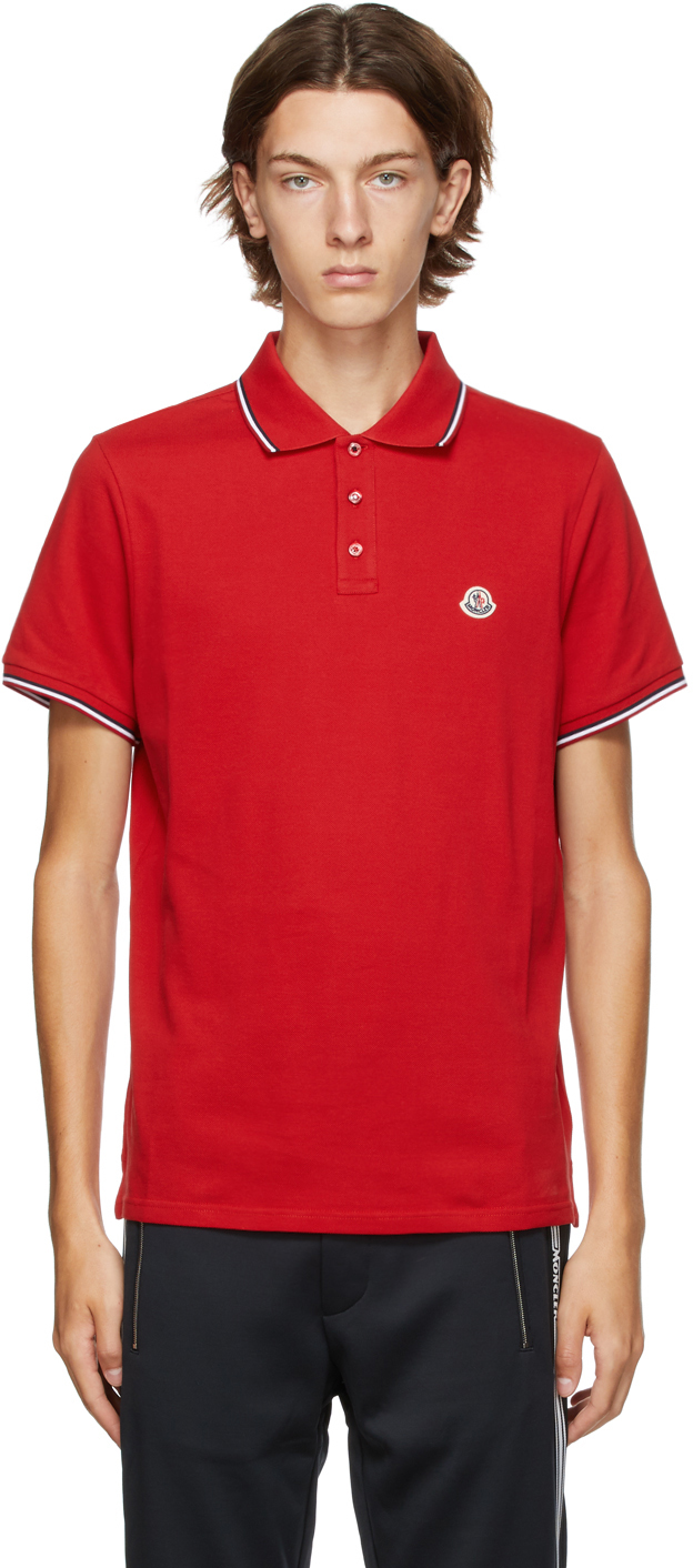 red moncler polo