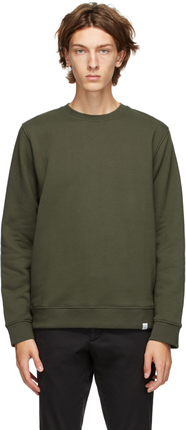 NORSE PROJECTS: Green Vagn Classic Crew Sweatshirt | SSENSE