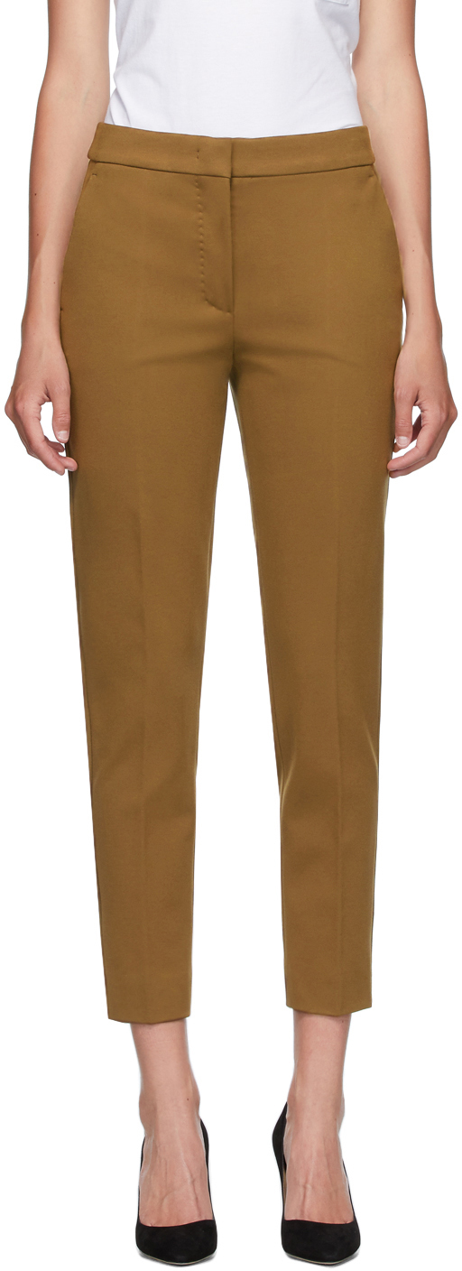 Max Mara: Brown Pegno Trousers | SSENSE