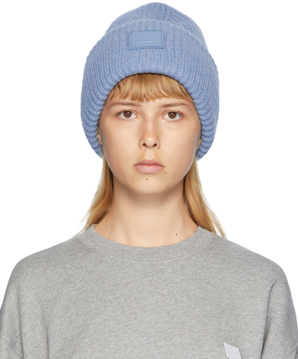 acne beanie blue