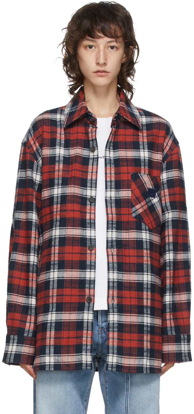 acne studios flannel shirt