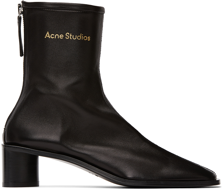 acne stacked heel boot