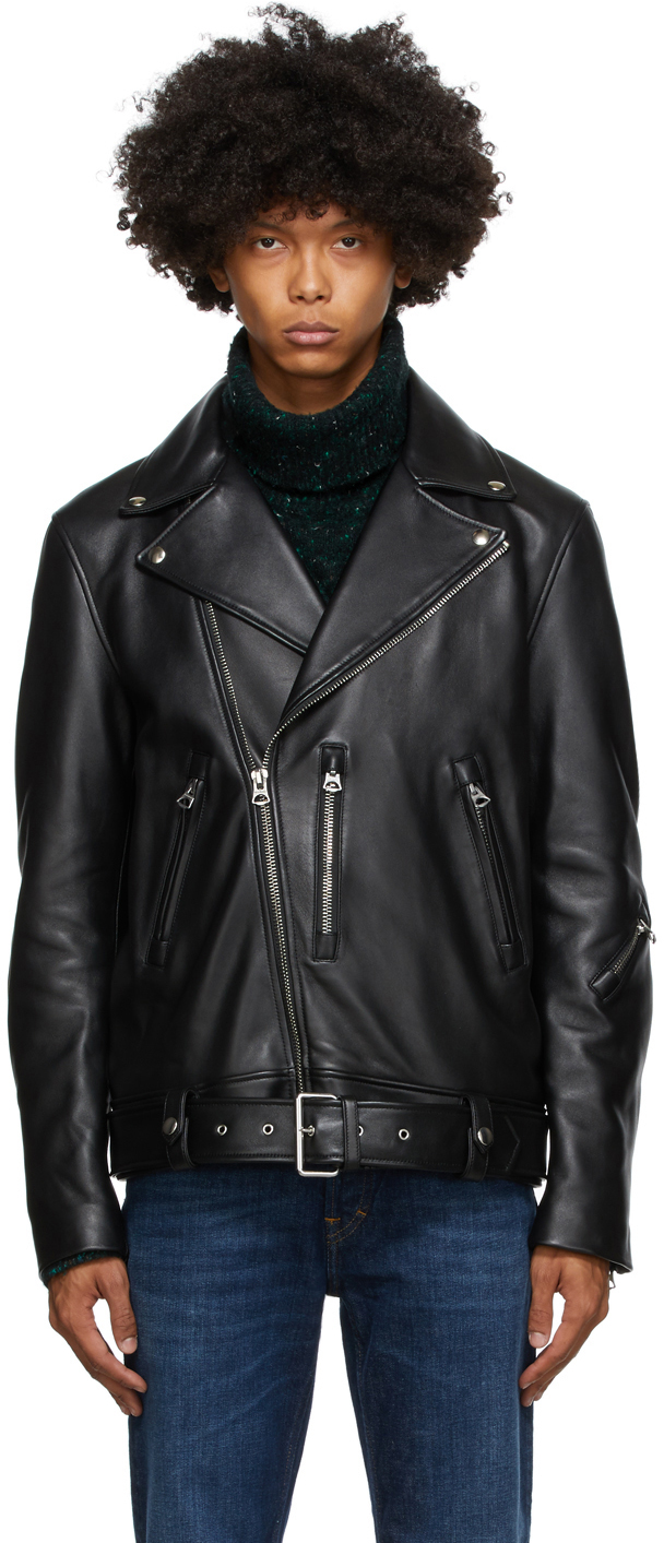 acne studios leather biker jacket