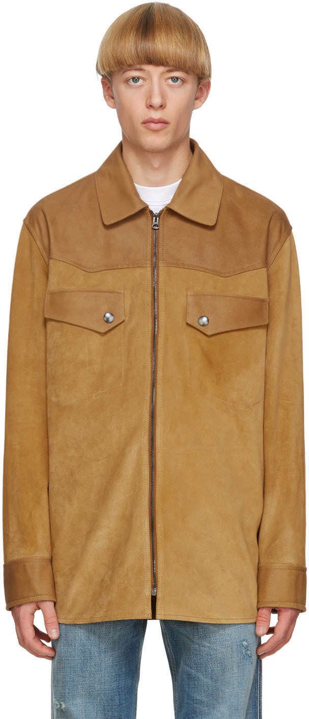 suede zip jacket