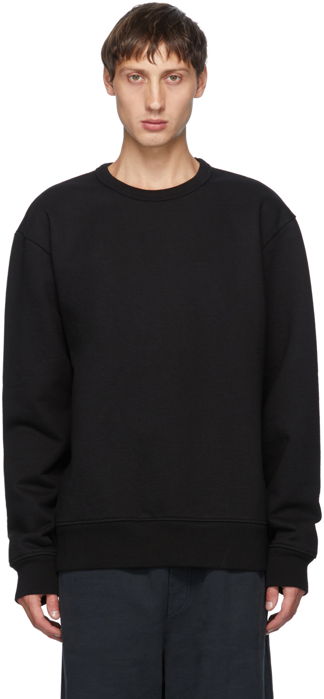 Acne Studios: Black Classic Fit Sweatshirt | SSENSE