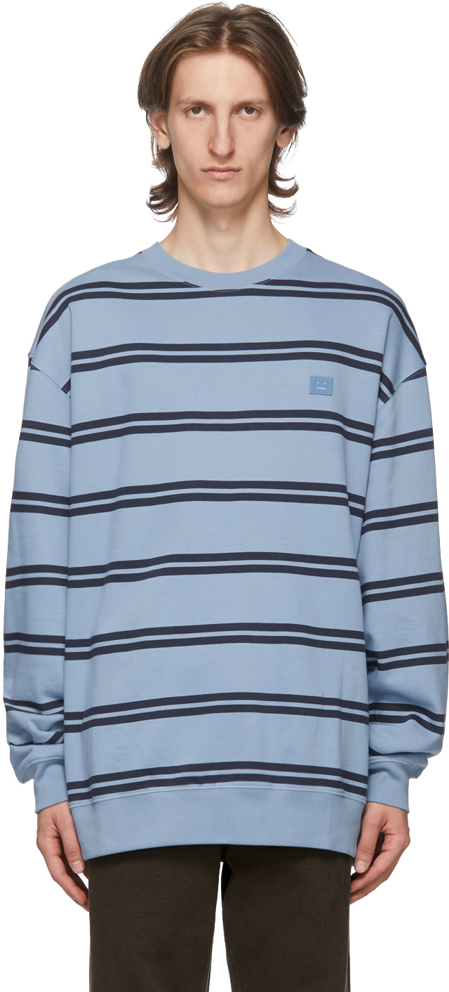 blue striped sweatshirt