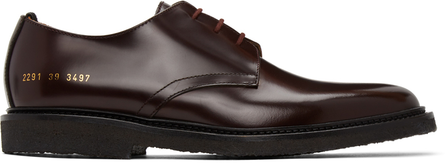 Common Projects: Burgundy Standard Derbys | SSENSE