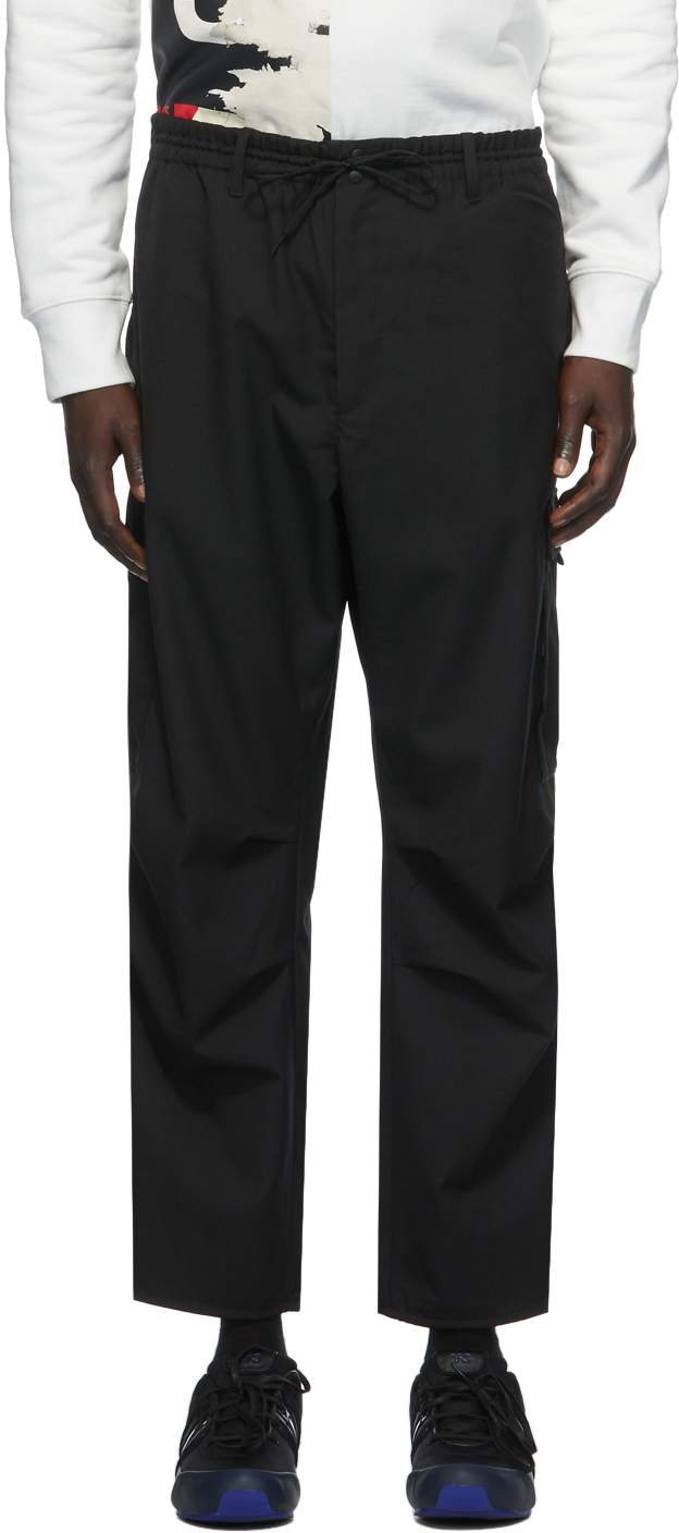 Black Twill Cargo Pants by Y-3 on Sale