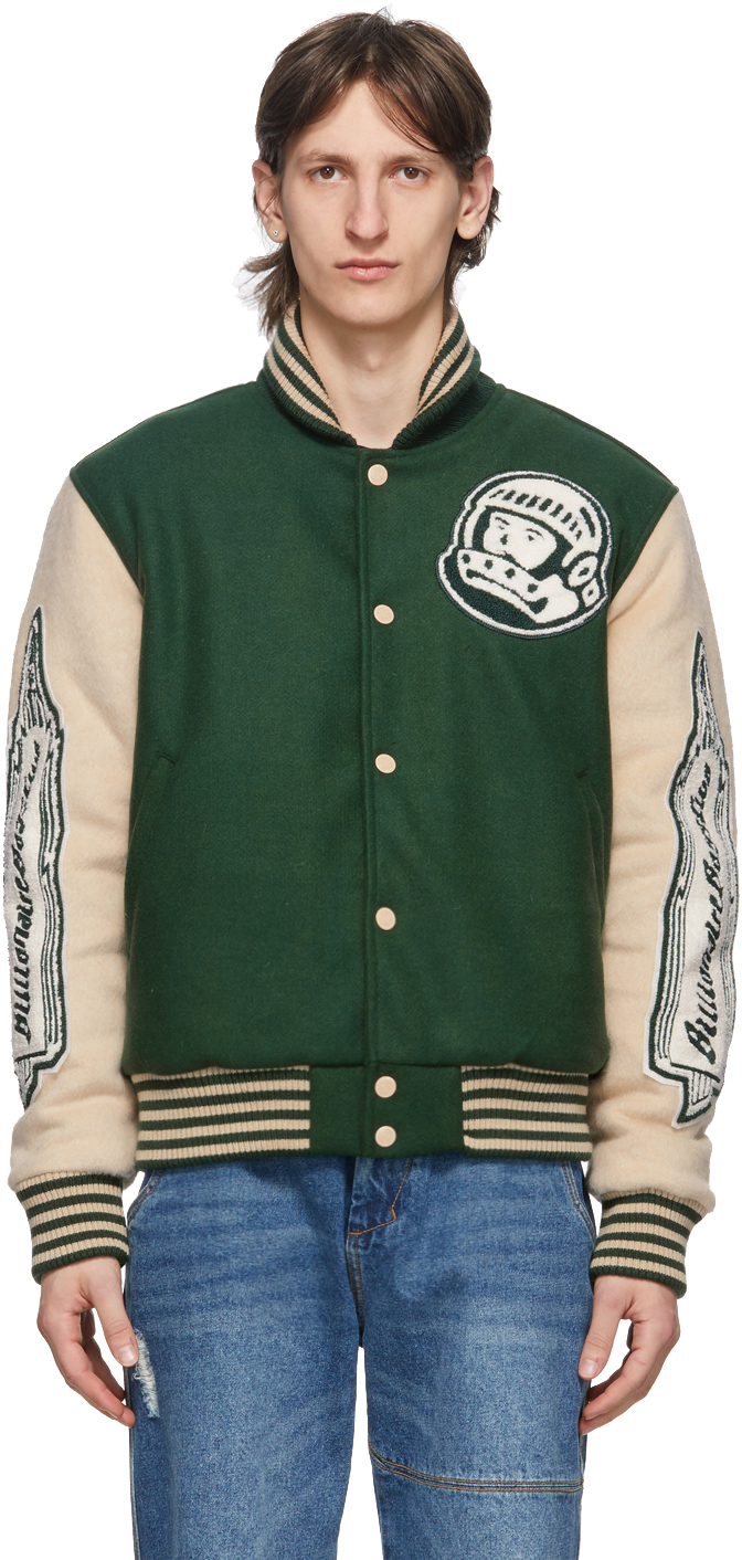 Billionaire Boys Club: Green Astro Varsity Jacket | SSENSE Canada